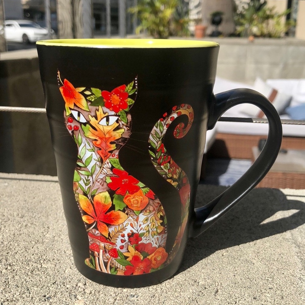 Beautifully Unique Floral CAT Mug